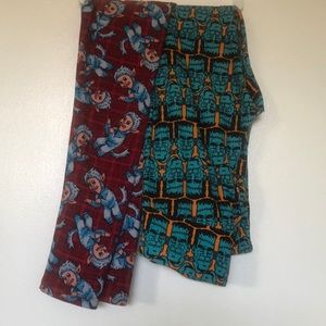 Lularoe one size Halloween leggings. Set of two